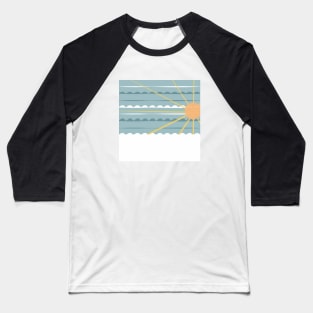 Sunset, sea,.4. sun, sun-art, beach,  spring, ocean, sunart, summer, vector. Baseball T-Shirt